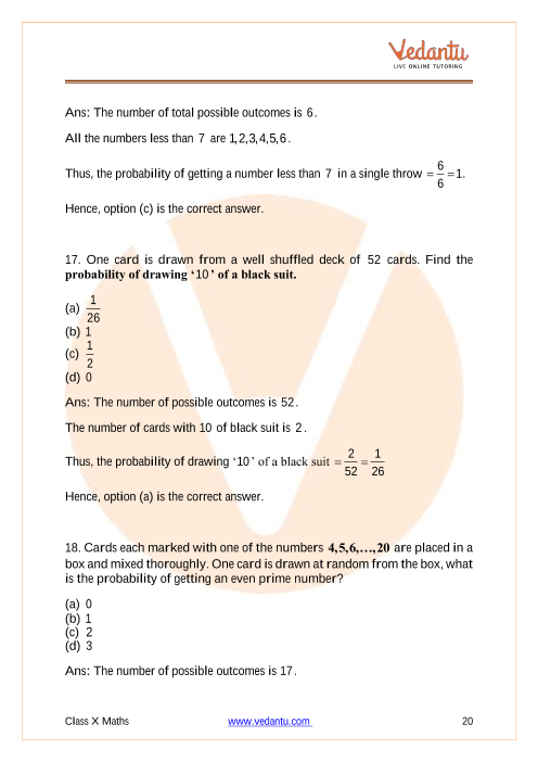 Important Questions of CBSE class 10 Mathematics