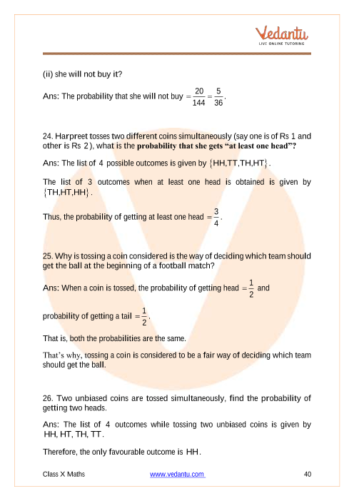 Important Questions of CBSE class 10 Mathematics