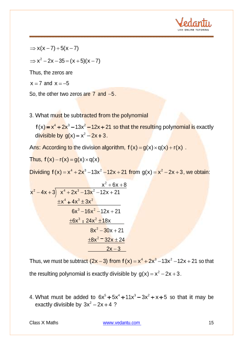 Important Questions of CBSE class 10 Mathematics