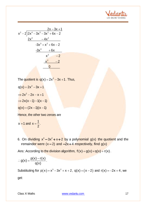 Important Questions of CBSE class 10 Mathematics