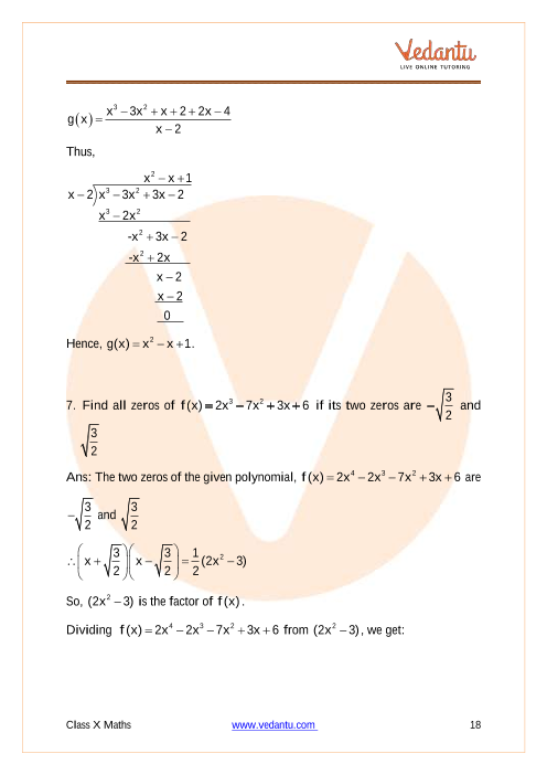 Important Questions of CBSE class 10 Mathematics