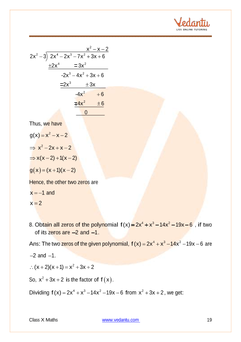 Important Questions of CBSE class 10 Mathematics