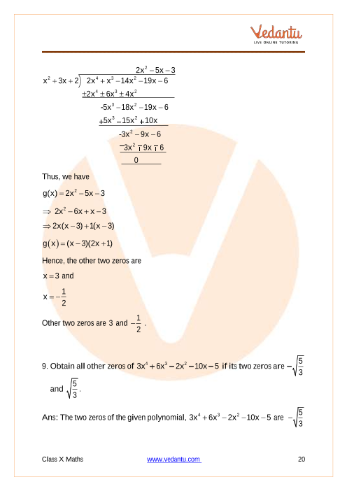 Important Questions of CBSE class 10 Mathematics