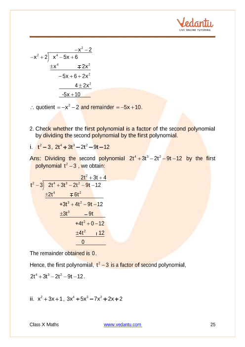 CBSE Class 10 Mathematics - Chapter 2 - Polynomials - Important ...