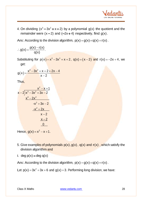 Cbse Class 10 Maths Chapter 2 Polynomials Important Questions 22 23