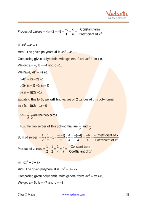 Important Questions of CBSE class 10 Mathematics