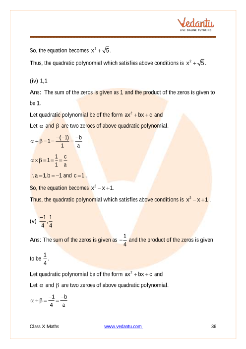 Important Questions of CBSE class 10 Mathematics