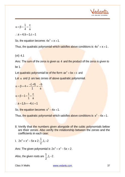 Important Questions of CBSE class 10 Mathematics