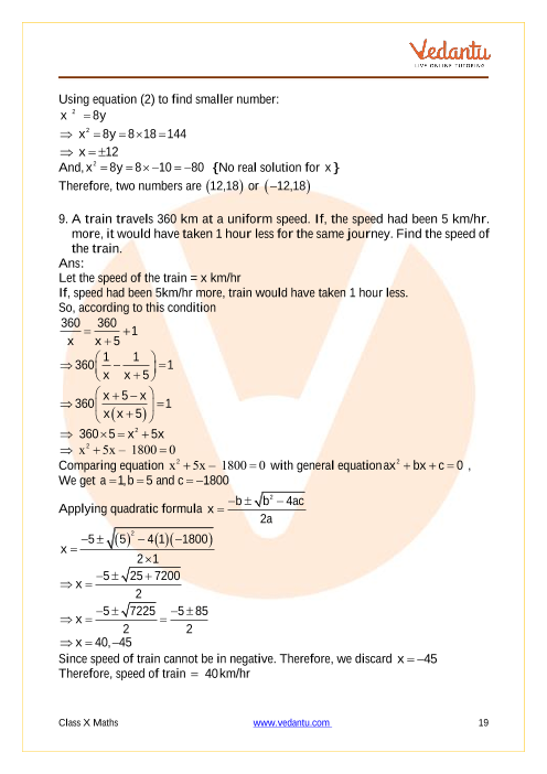 Important Questions of CBSE class 10 Mathematics