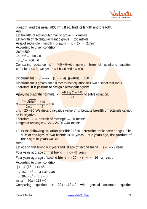 Important Questions of CBSE class 10 Mathematics