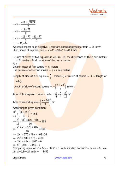 Important Questions of CBSE class 10 Mathematics