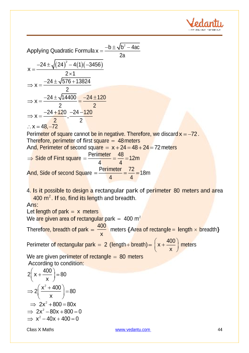 Important Questions of CBSE class 10 Mathematics