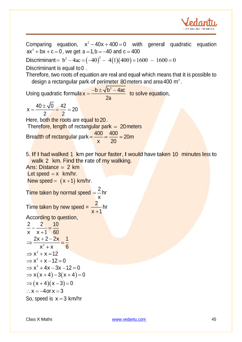 Important Questions of CBSE class 10 Mathematics