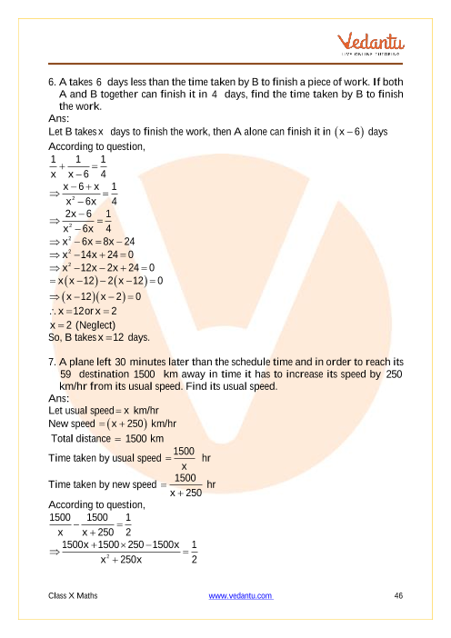 Important Questions of CBSE class 10 Mathematics