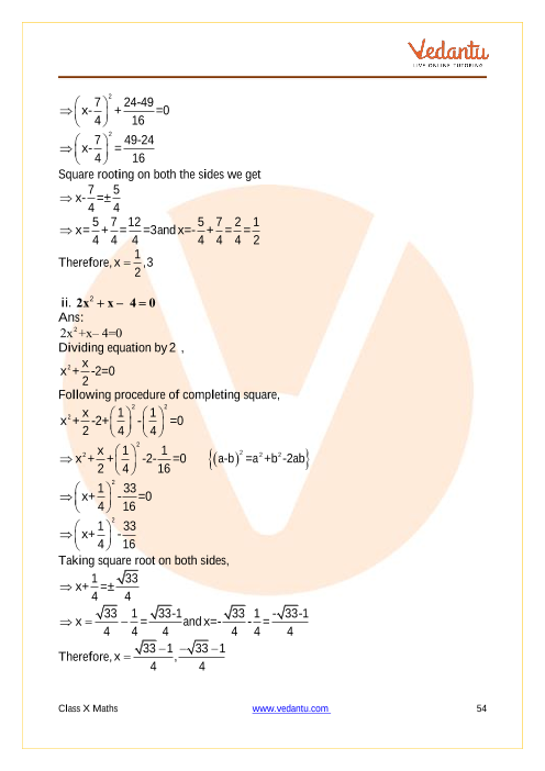 Important Questions of CBSE class 10 Mathematics