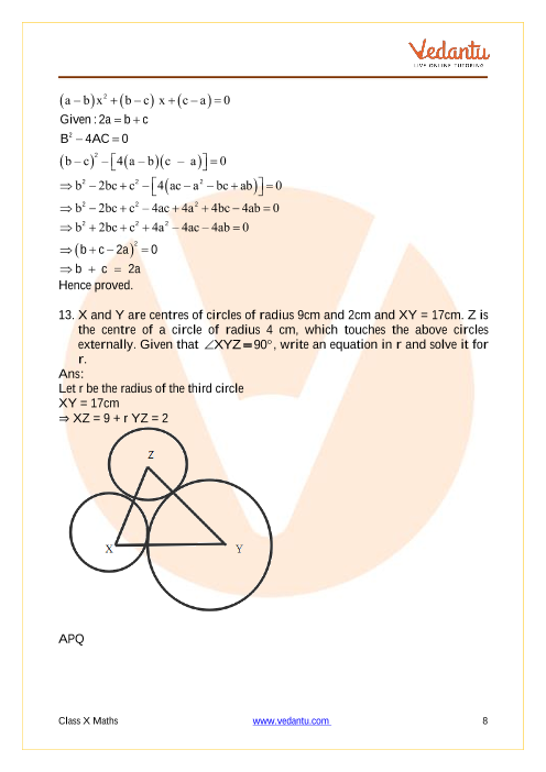 Important Questions of CBSE class 10 Mathematics