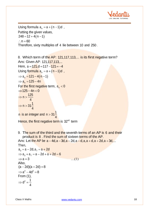 Important Questions of CBSE class 10 Mathematics