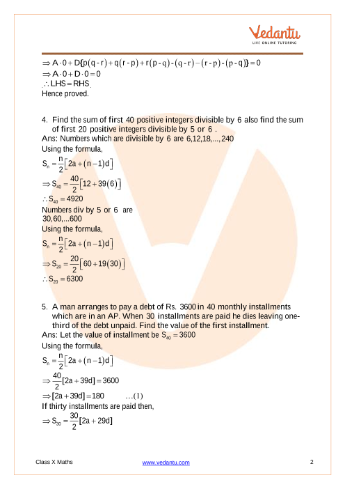 Important Questions of CBSE class 10 Mathematics