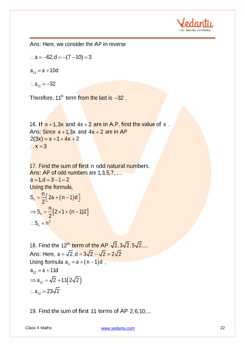 Important Questions of CBSE class 10 Mathematics