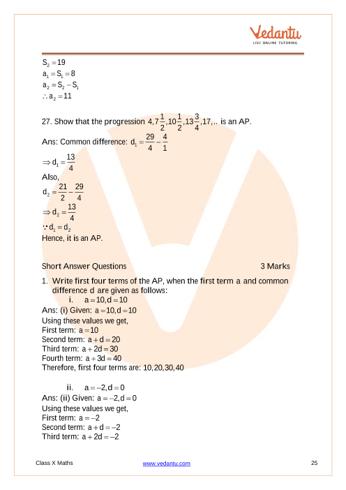 Important Questions of CBSE class 10 Mathematics