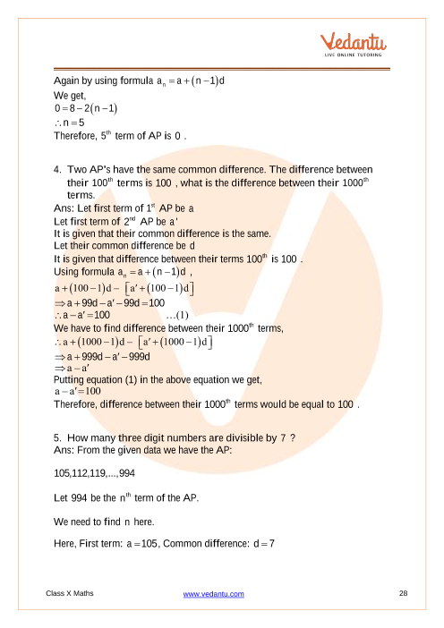 Important Questions of CBSE class 10 Mathematics