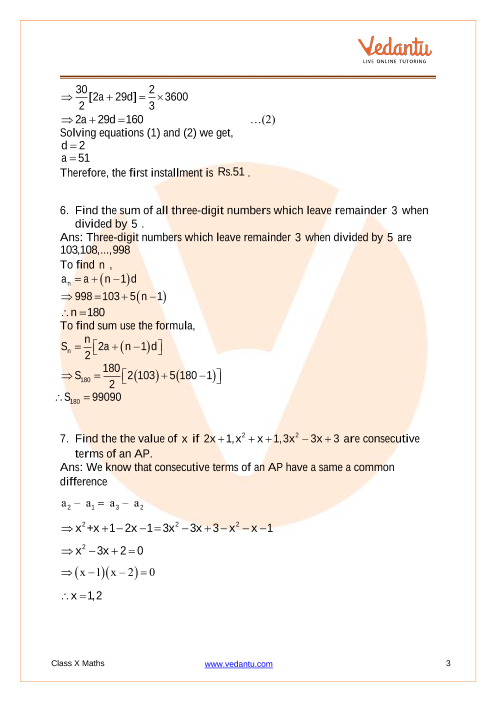 Important Questions of CBSE class 10 Mathematics