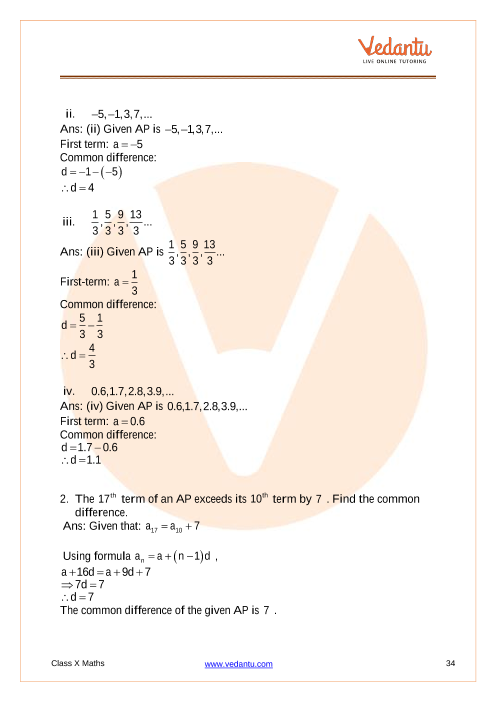 Important Questions of CBSE class 10 Mathematics