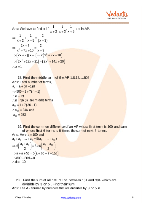 Important Questions of CBSE class 10 Mathematics