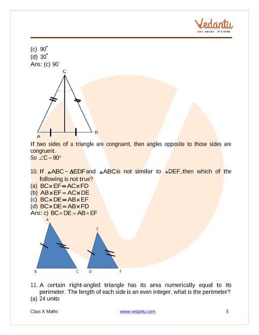 Important Questions of CBSE class 10 Mathematics