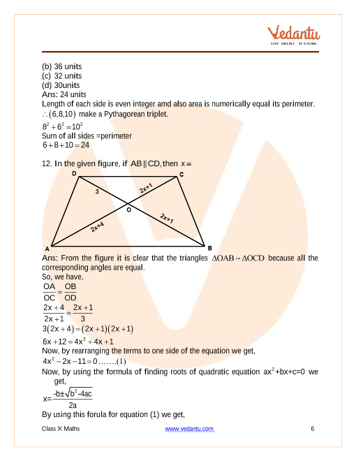 Important Questions of CBSE class 10 Mathematics