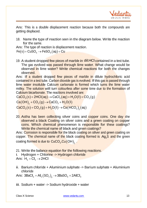 CBSE Class 10 Science - Chapter 1 - Chemical Reactions and Equations ...