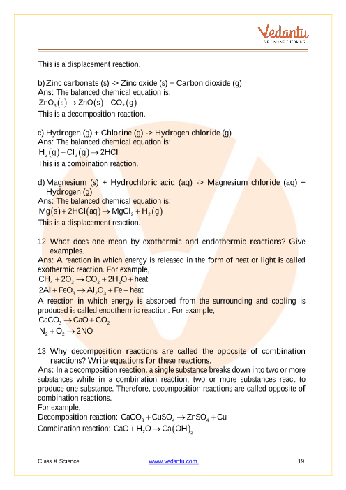 case study questions class 10 science chemistry