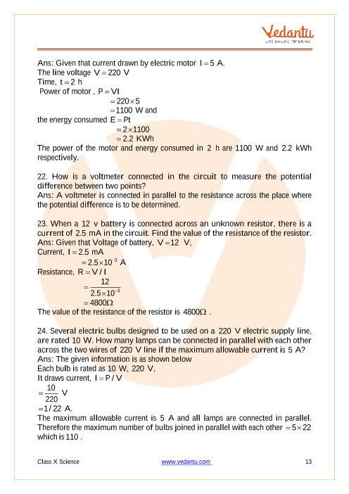 Important Questions of CBSE class 10 Science