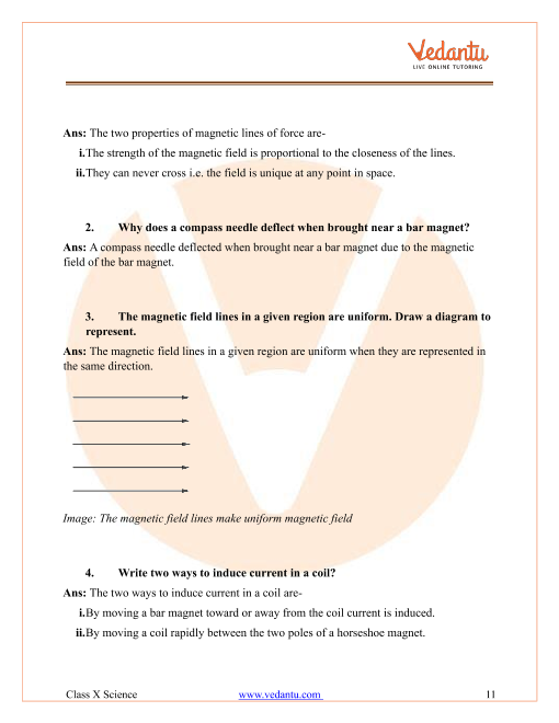 Important Questions of CBSE class 10 Science