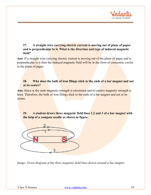 Important Questions of CBSE class 10 Science