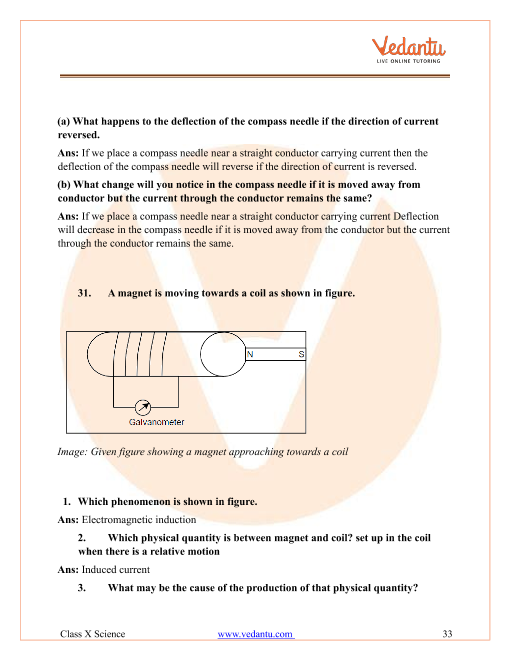 Important Questions of CBSE class 10 Science