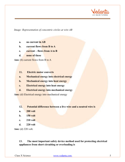 Important Questions of CBSE class 10 Science