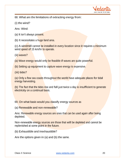 Important Questions of CBSE class 10 Science