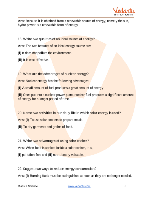 Important Questions of CBSE class 10 Science