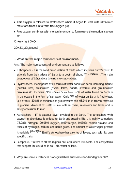 Important Questions of CBSE class 10 Science