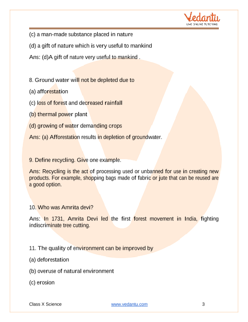 Important Questions of CBSE class 10 Science