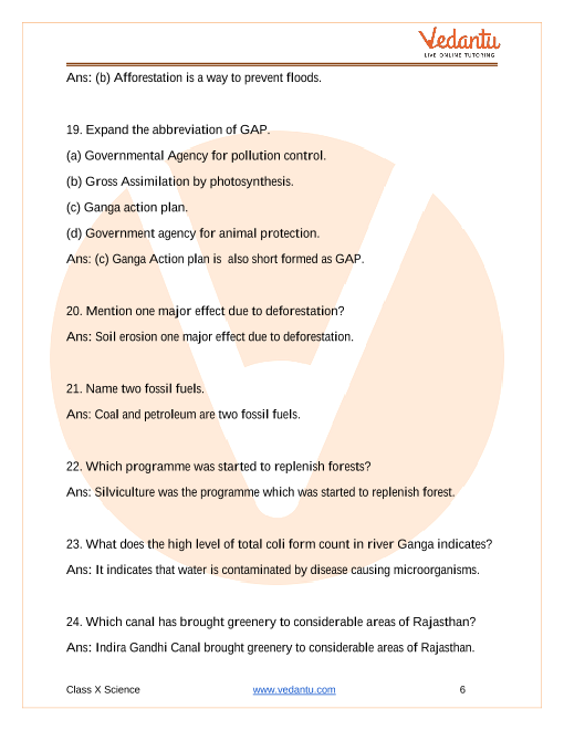 Important Questions of CBSE class 10 Science