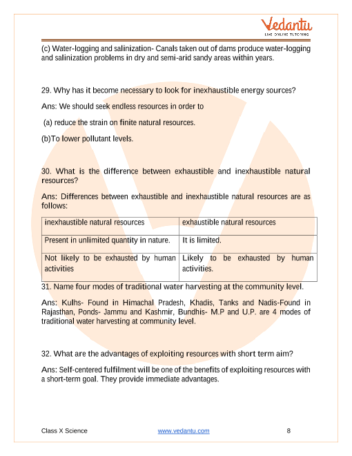 Important Questions of CBSE class 10 Science