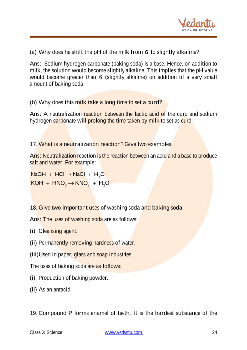 Important Questions of CBSE class 10 Science