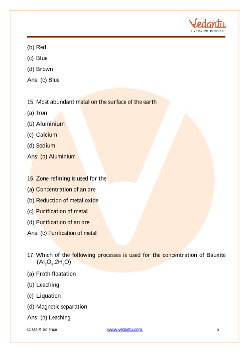 CBSE Class 10 Science - Chapter 3 - Metals And Non-metals - Important ...