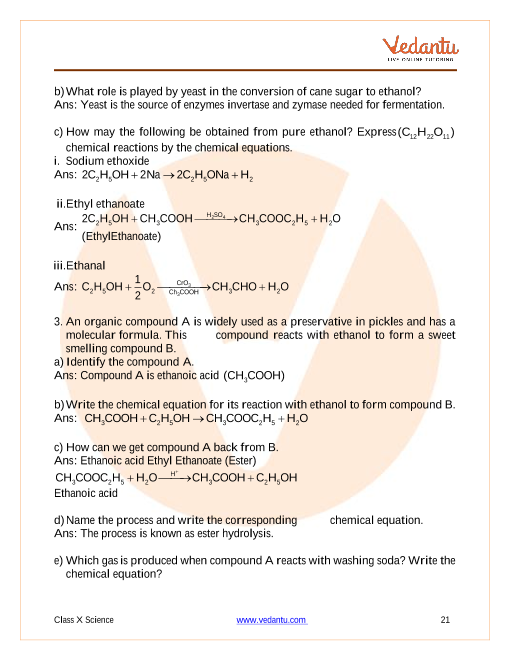 Important Questions of CBSE class 10 Science