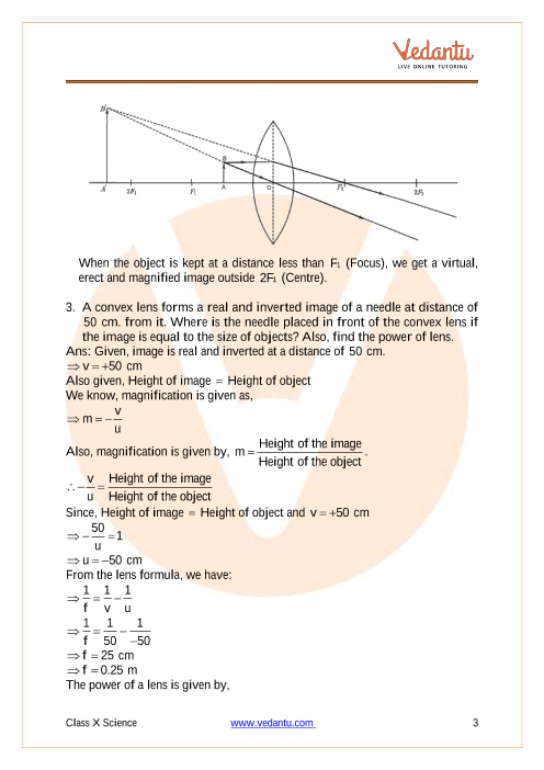 Important Questions of CBSE class 10 Science