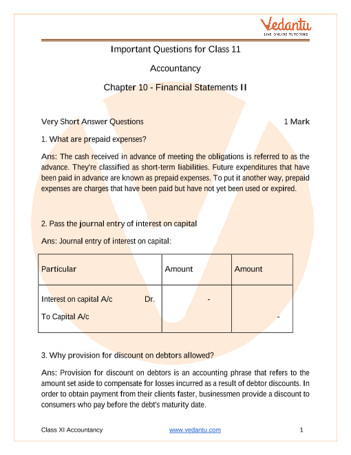 important questions for cbse class 11 accountancy chapter 10 financial statements 2