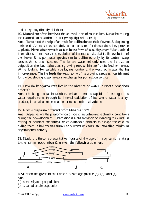 case study questions class 12 biology chapter 11