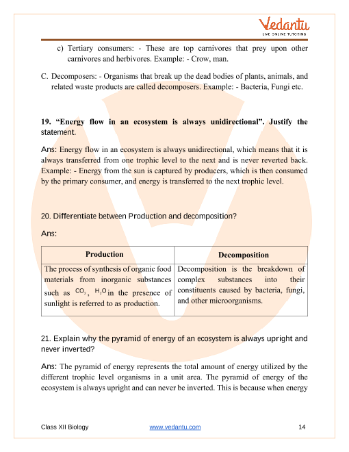 Important questions and answers of CBSE class 12 Biology